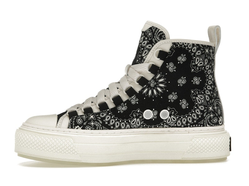 AMIRI Bandana Court Hi-top Sneaker Black White (Women's)
