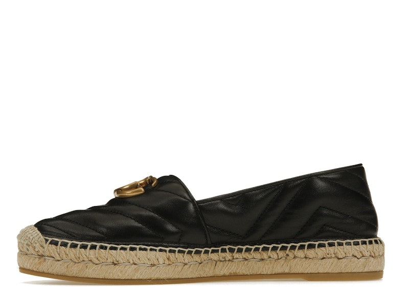 Gucci Double G Espadrille Black Leather