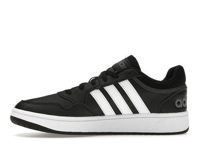 adidas Hoops 3.0 Low Black White Stripes