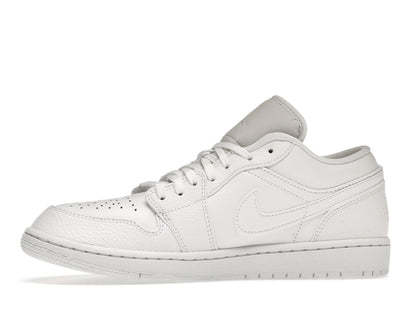 Jordan 1 Low Triple White Tumbled Leather