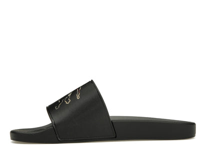 Burberry Check EKD Motif Slide Black