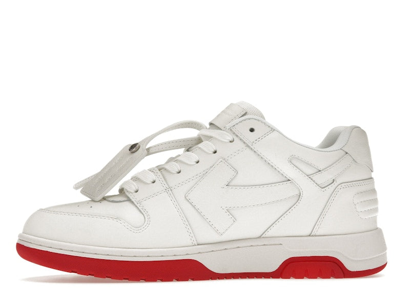 OFF-WHITE Out Of Office OOO Low Tops White Red