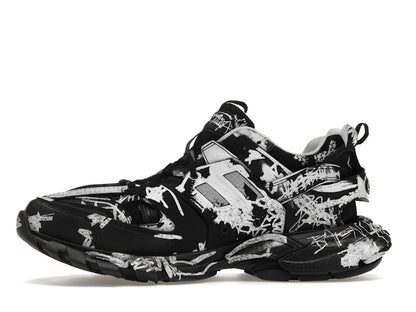 Balenciaga Track Graffiti Black White