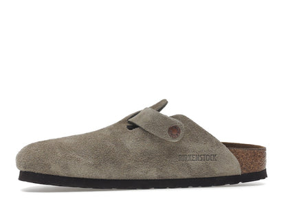 Birkenstock Boston Soft Footbed Suede Taupe (Narrow Fit)