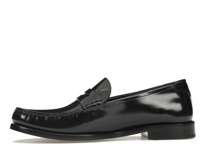 Saint Laurent Le Loafer Penny Slippers Black Leather