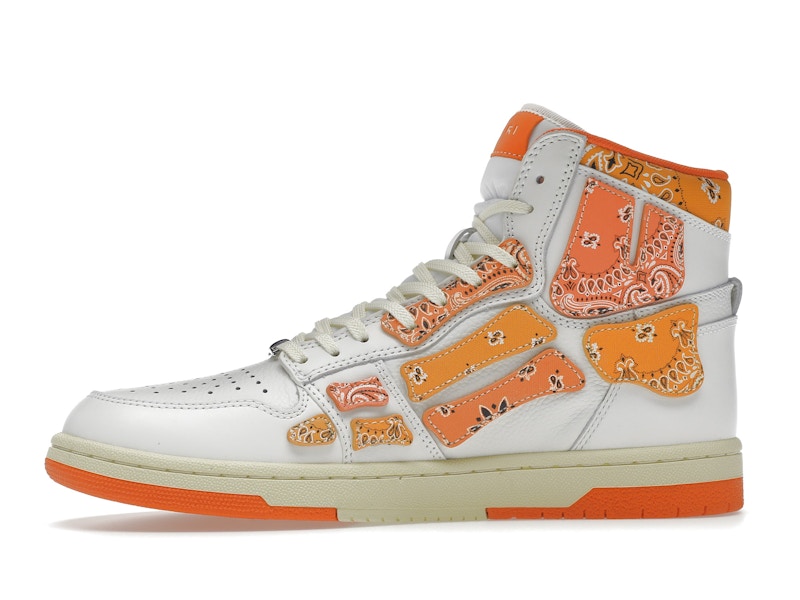 AMIRI Skel Top Hi Bandana White Orange