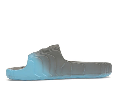 adidas Adilette 22 Slides Grey Semi Blue Burst Mel Core Black