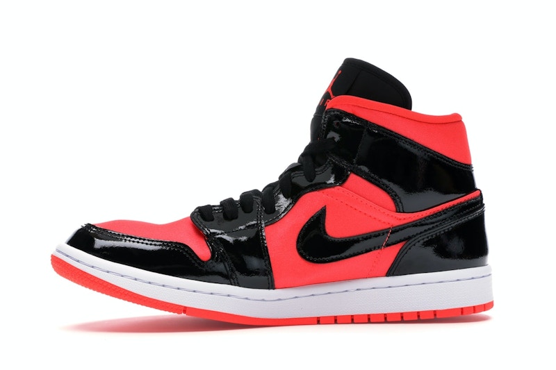 Jordan 1 Mid Hot Punch Black (Women's)