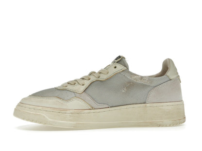 Autry Medalist Leather Low Grey White Super Vintage