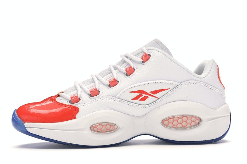 Reebok Question Low Patent Toe Orange