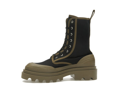 Bottega Veneta Lace-Up Boots Black Green