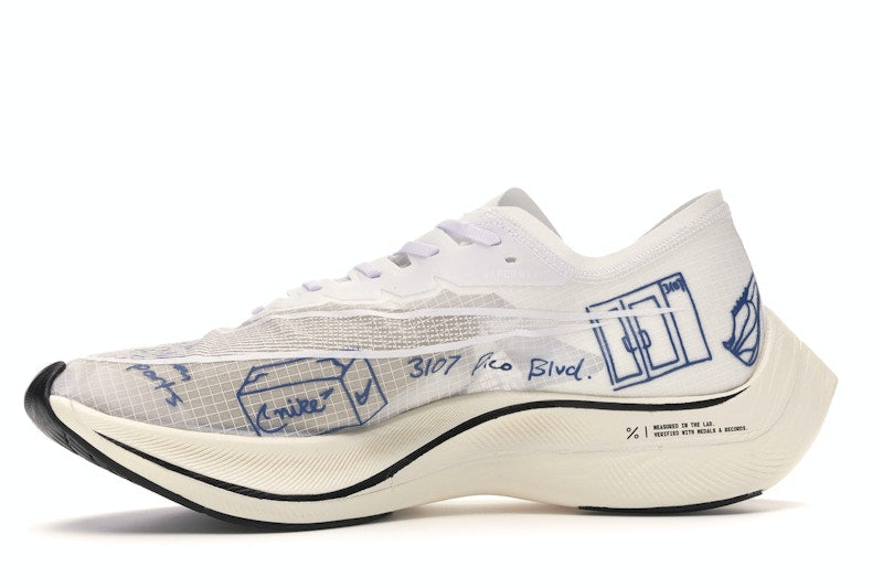 Nike ZoomX Vaporfly Next% Blue Ribbon Sports White