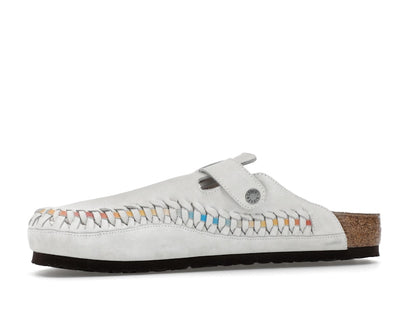 Birkenstock Boston Braided Suede Kith Antique White Tie Dye