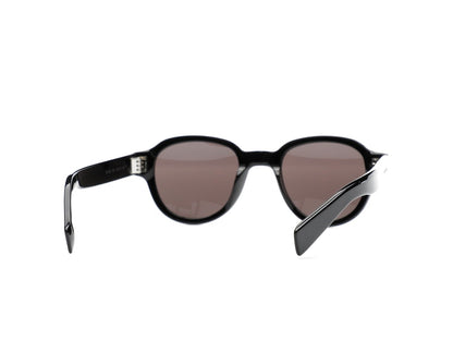 Saint Laurent Round-Frame Acetate Sunglasses Black/Black/Black (SL546-30013743-001)