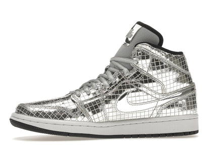 Jordan 1 Mid SE Disco Metallic Silver (Women's)