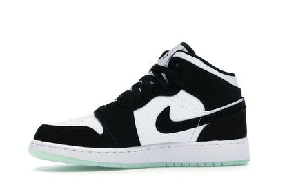 Jordan 1 Mid White Black Teal Tint (GS)
