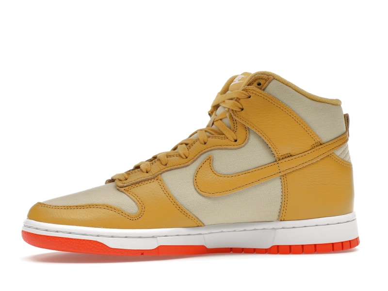 Nike Dunk High Wheat Gold Safety Orange