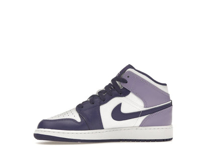 Jordan 1 Mid White Sky J Purple (GS)