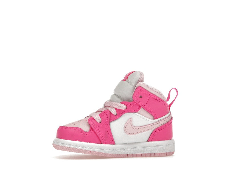 Jordan 1 Mid White Fierce Pink (TD)