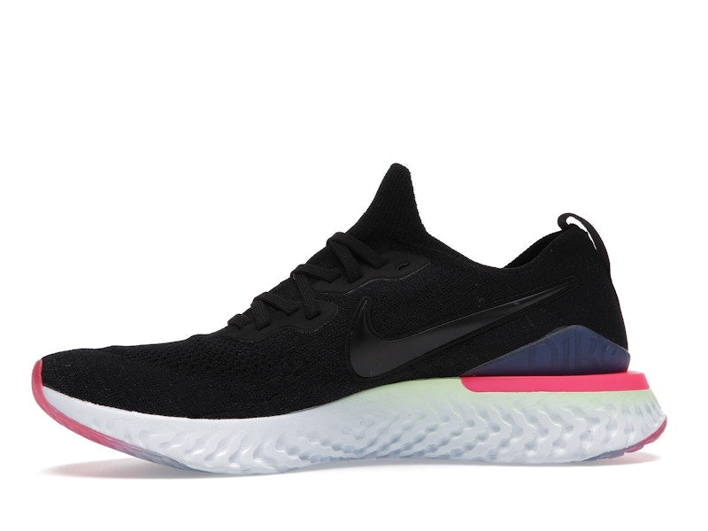 Nike Epic React Flyknit 2 Black Sapphire Hyper Pink