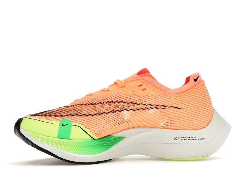 Nike ZoomX Vaporfly Next% 2 Peach Cream Green Shock (Women's)