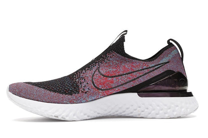 Nike Epic React Moc Flyknit Black University Red Hyper Jade