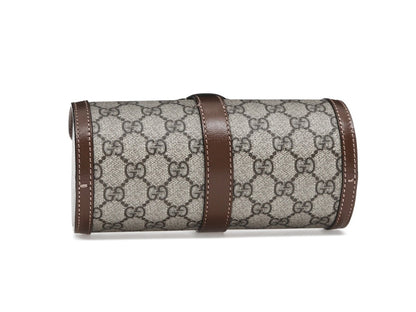 Gucci Supreme Monogram Watch Role Bag Brown