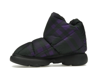 Burberry Check Pillow Boot Black Purple (Women's)