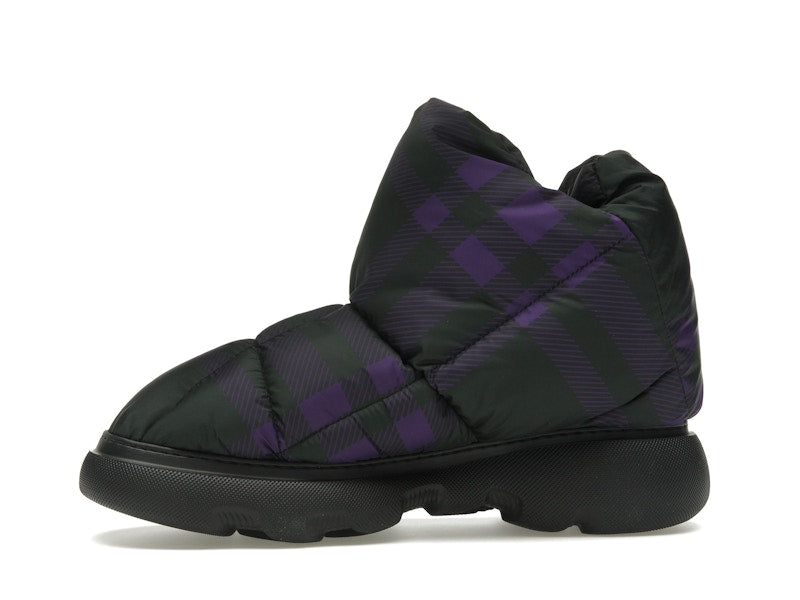 Burberry Check Pillow Boot Black Purple (Women's)