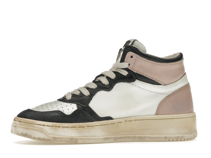Autry Medalist Leather Mid Super Vintage White Pink Black (Women's)