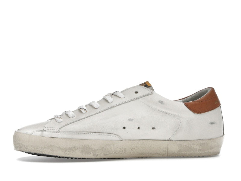 Golden Goose Super-Star White Grey Brown Heel Tab