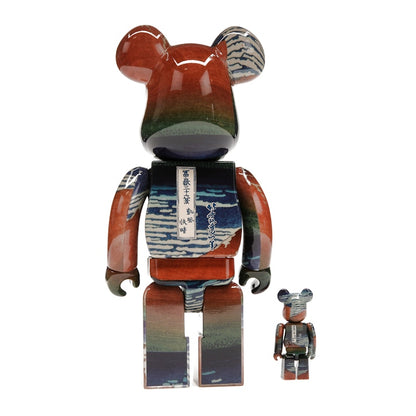 Bearbrick Katsushika Hokusai (Thirty-six Views of Tomitake, Fine Wind, Clear Morning) 100% & 400% Set