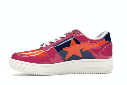 A Bathing Ape Bape Sta Low Color Block Pink Orange Navy