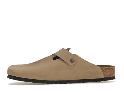 Birkenstock Boston Oiled Leather Tobacco Brown