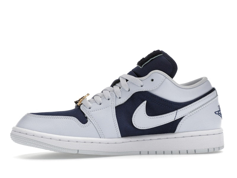 Jordan 1 Low SE Football Grey White Gym Red Midnight Navy (Women's)
