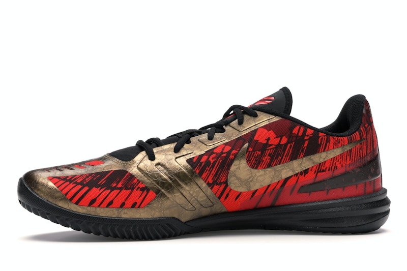 Nike KB Mentality Black Metallic Gold Chilling Red