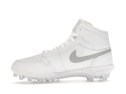 Jordan 1 Mid TD Cleat White Grey Fog