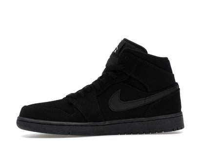 Jordan 1 Mid Black Black White