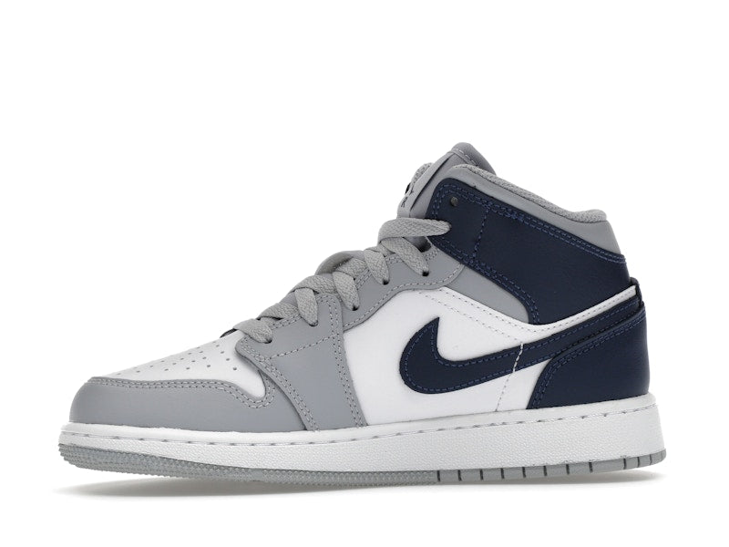Jordan 1 Mid Wolf Grey Midnight Navy (GS)
