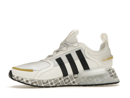 adidas NMD R1 V3 White Black Gold Tartan Trefoil