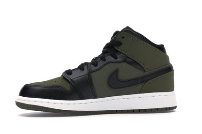 Jordan 1 Mid Olive Canvas Black (GS)