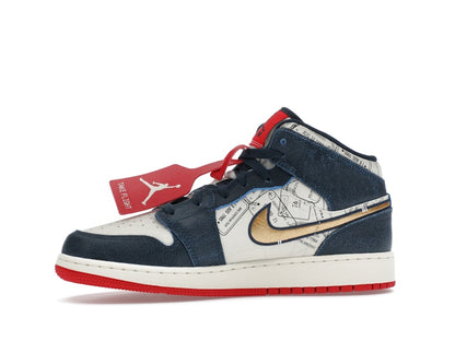 Jordan 1 Mid SE Take Flight Gold Swoosh (GS)