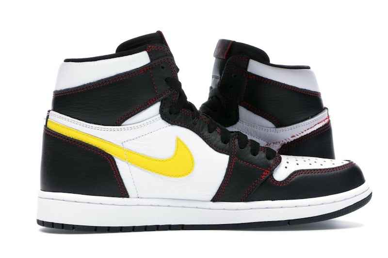 Jordan 1 Retro High Defiant White Black Gym Red