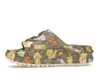 Gucci x Pikarar GG Animal Print Slide Beige Multi (Women's)