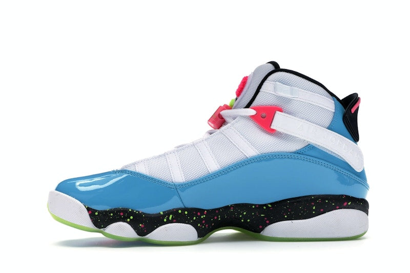 Jordan 6 Rings White Light Blue Fury Cyber