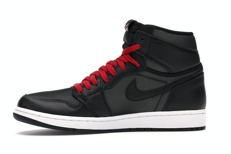 Jordan 1 Retro High Black Satin Gym Red