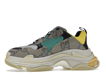 Gucci x Balenciaga The Hacker Project Triple S Beige Green Yellow