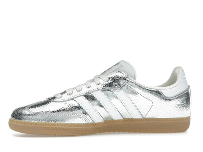 adidas Samba OG Silver Metallic Cracked Leather (Women's)