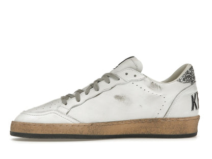 Golden Goose Ball Star White Silver Glitter (Women's)