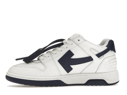 OFF-WHITE Out Of Office OOO Low Tops White Navy Blue